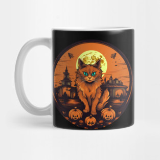 Somali Cat Halloween, Cat Lover Mug