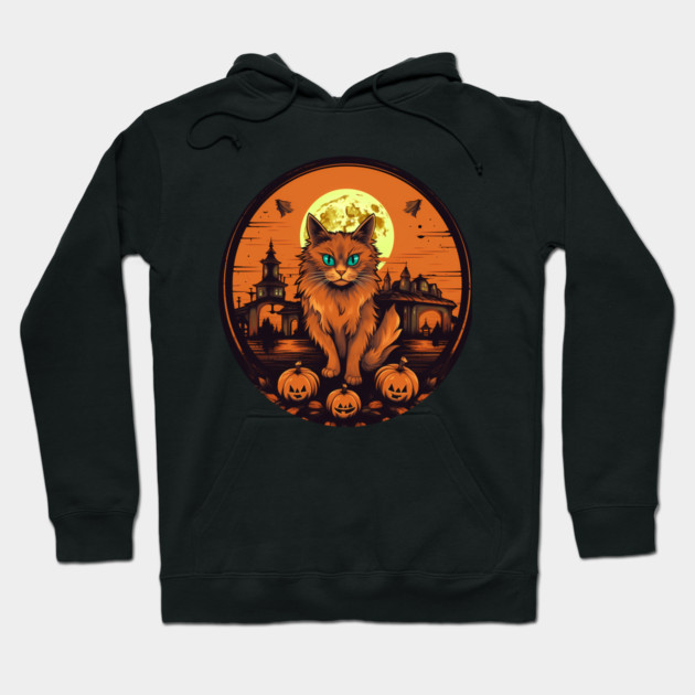 Somali Cat Halloween, Cat Lover Hoodie by logiamerch