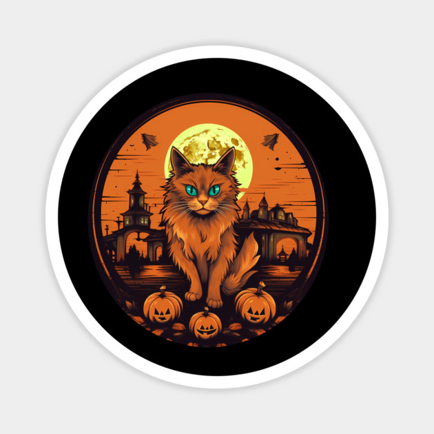 Somali Cat Halloween, Cat Lover Magnet by logiamerch