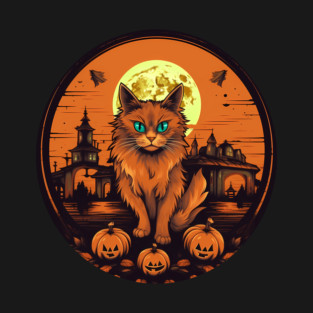 Somali Cat Halloween, Cat Lover T-Shirt