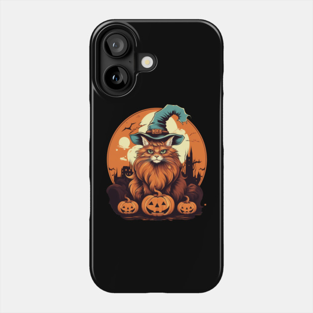 Somali Cat Halloween, Cat Lover Phone Case by logiamerch