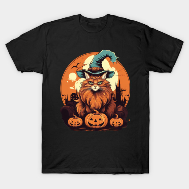 Somali Cat Halloween, Cat Lover T-Shirt by logiamerch
