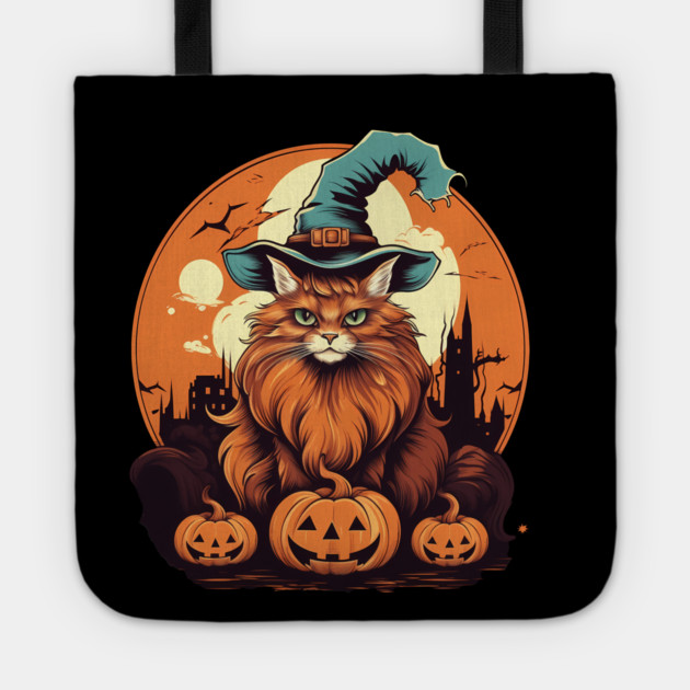Somali Cat Halloween, Cat Lover Tote by logiamerch