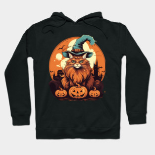 Somali Cat Halloween, Cat Lover Hoodie