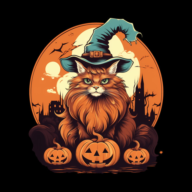 Somali Cat Halloween, Cat Lover by logiamerch