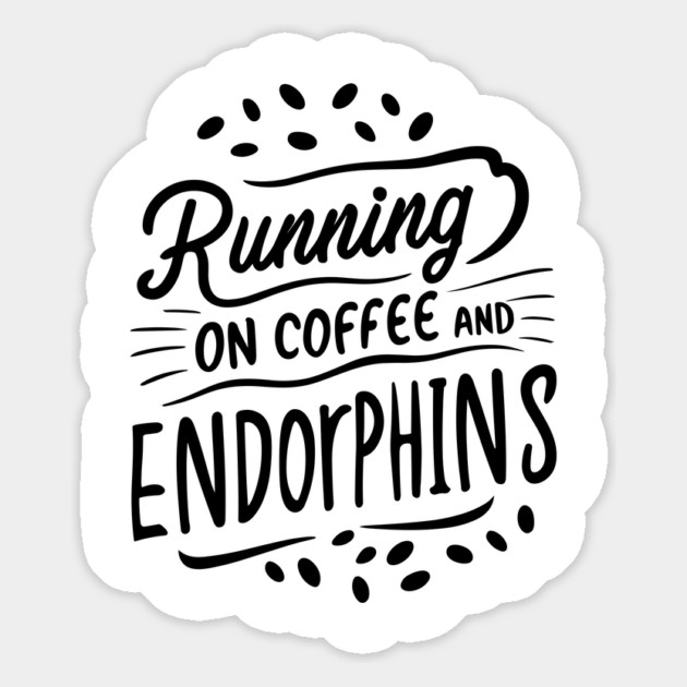Running on Coffee and Endorphins Magnet by Frank Ring
