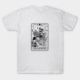 The Skeleton Gardener Tarot Card T-Shirt