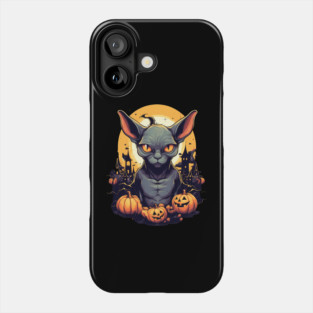 Sphynx Cat Halloween, Cat Lover Phone Case