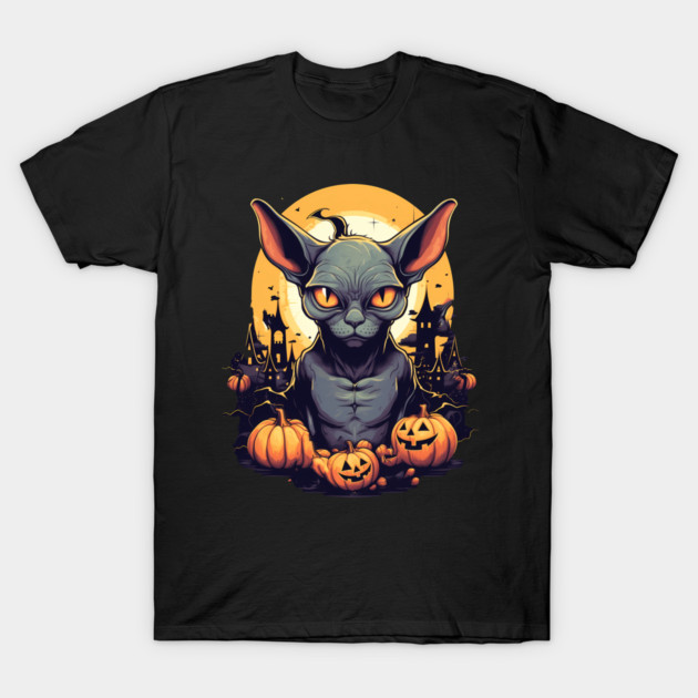 Sphynx Cat Halloween, Cat Lover T-Shirt by logiamerch