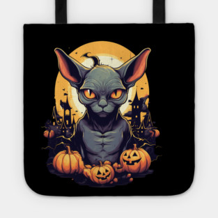 Sphynx Cat Halloween, Cat Lover Tote