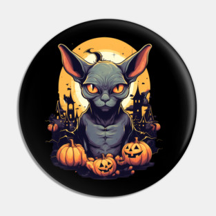 Sphynx Cat Halloween, Cat Lover Pin