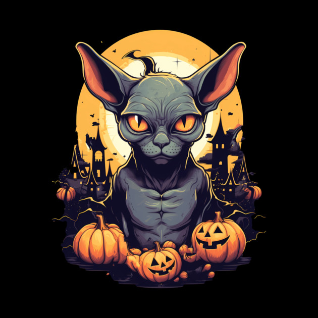 Sphynx Cat Halloween, Cat Lover by logiamerch