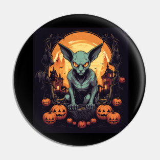 Sphynx Cat Halloween, Cat Lover Pin