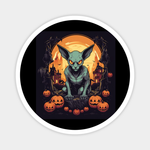 Sphynx Cat Halloween, Cat Lover Magnet by logiamerch