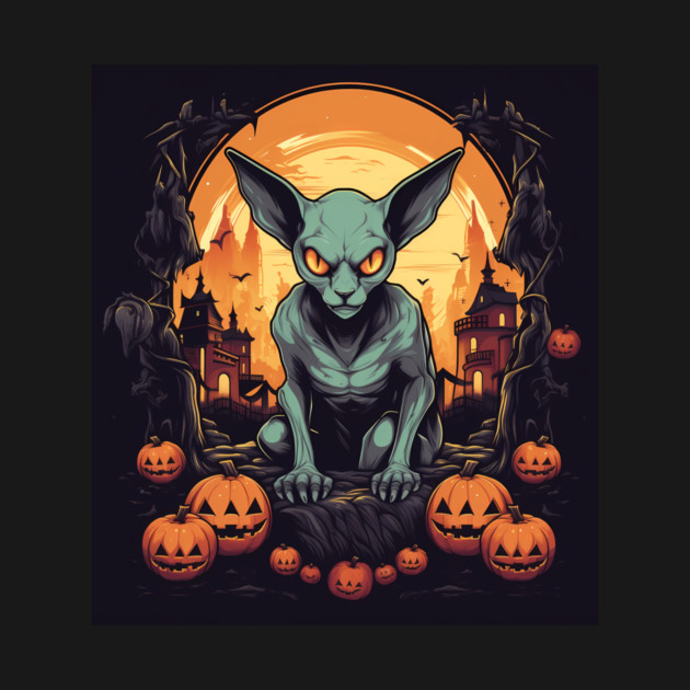 Sphynx Cat Halloween, Cat Lover by logiamerch
