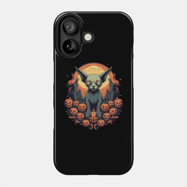 Sphynx Cat Halloween, Cat Lover Phone Case by logiamerch