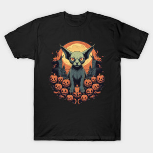Sphynx Cat Halloween, Cat Lover T-Shirt