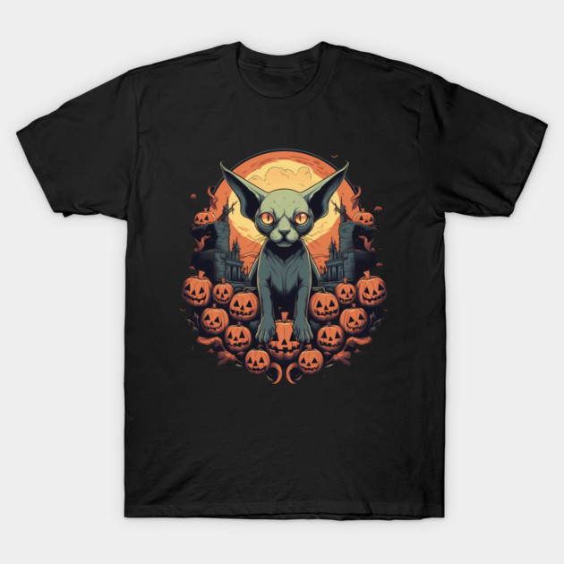 Sphynx Cat Halloween, Cat Lover T-Shirt by logiamerch