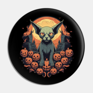 Sphynx Cat Halloween, Cat Lover Pin