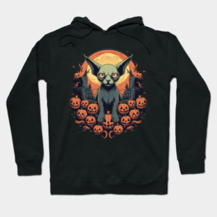 Sphynx Cat Halloween, Cat Lover Hoodie