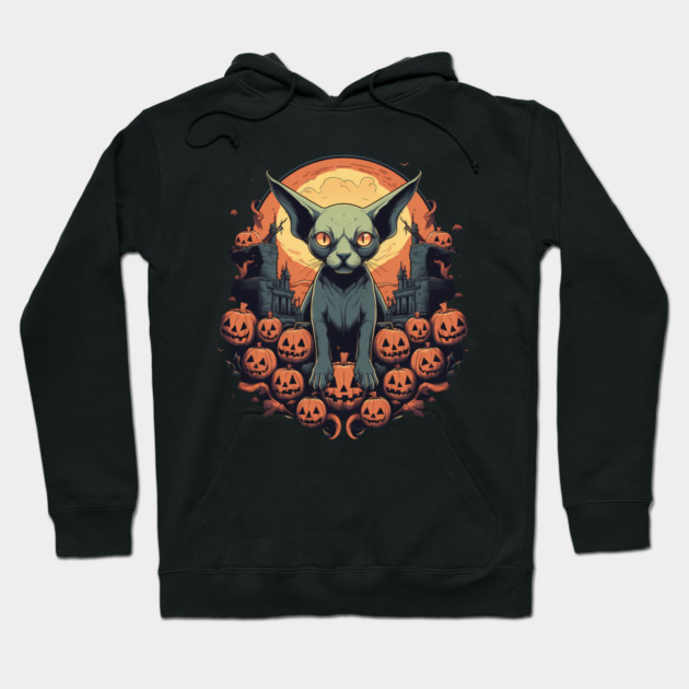 Sphynx Cat Halloween, Cat Lover Hoodie by logiamerch