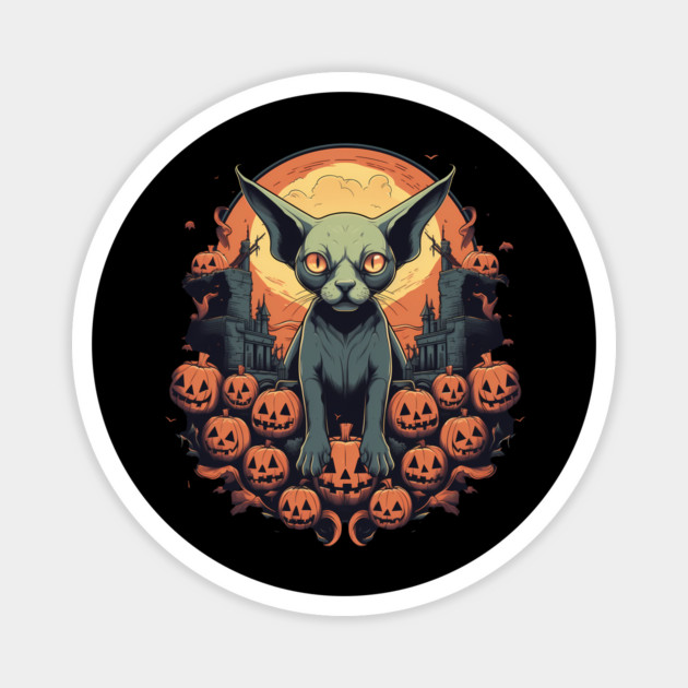 Sphynx Cat Halloween, Cat Lover Magnet by logiamerch