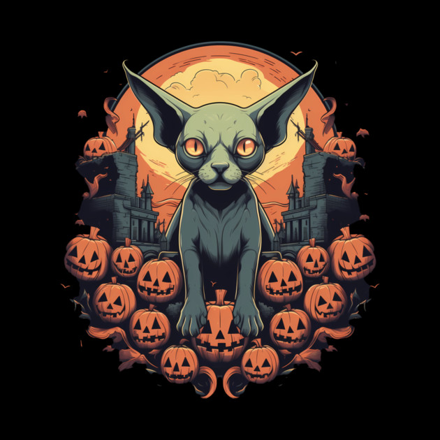 Sphynx Cat Halloween, Cat Lover by logiamerch
