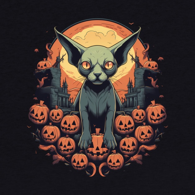 Sphynx Cat Halloween, Cat Lover by logiamerch