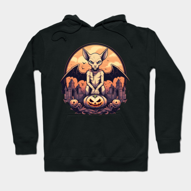 Sphynx Cat Halloween, Cat Lover Hoodie by logiamerch