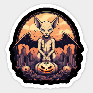 Sphynx Cat Halloween, Cat Lover Sticker