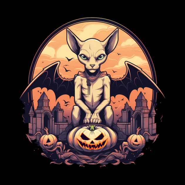 Sphynx Cat Halloween, Cat Lover by logiamerch