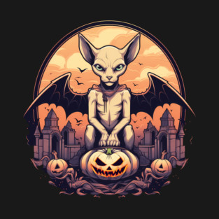 Sphynx Cat Halloween, Cat Lover T-Shirt