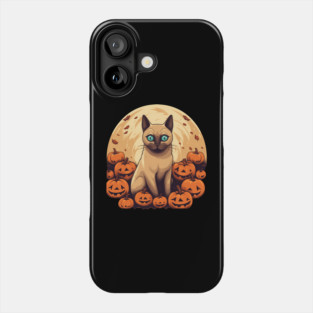 Tonkinese Cat Halloween, Cat Lover Phone Case