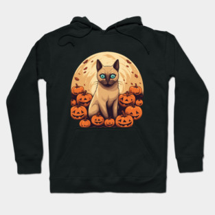 Tonkinese Cat Halloween, Cat Lover Hoodie