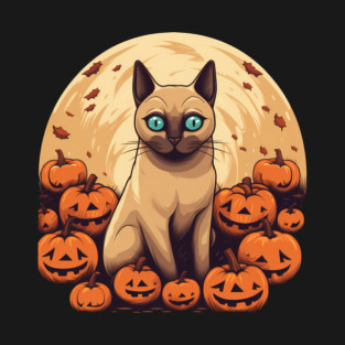 Tonkinese Cat Halloween, Cat Lover T-Shirt