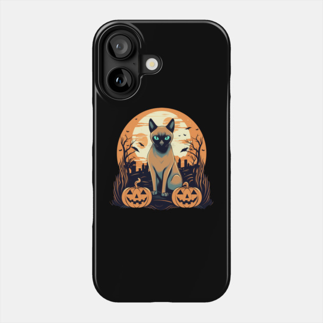Tonkinese Cat Halloween, Cat Lover Phone Case by logiamerch