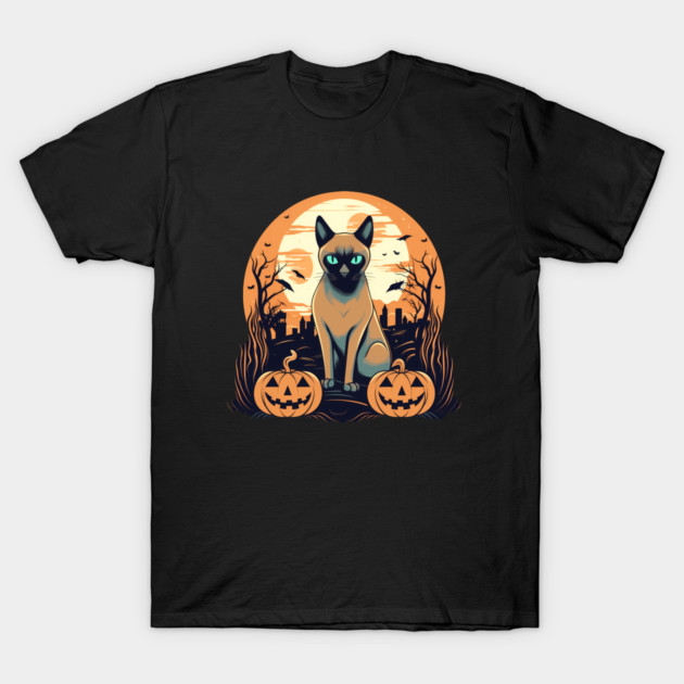 Tonkinese Cat Halloween, Cat Lover T-Shirt by logiamerch