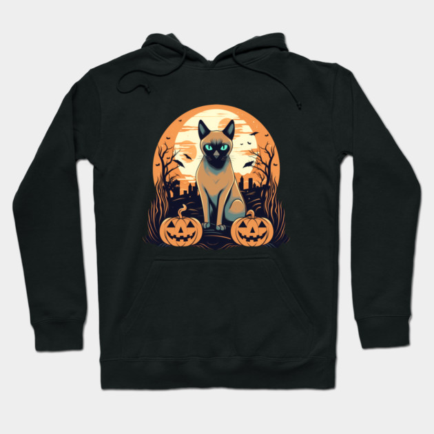 Tonkinese Cat Halloween, Cat Lover Hoodie by logiamerch
