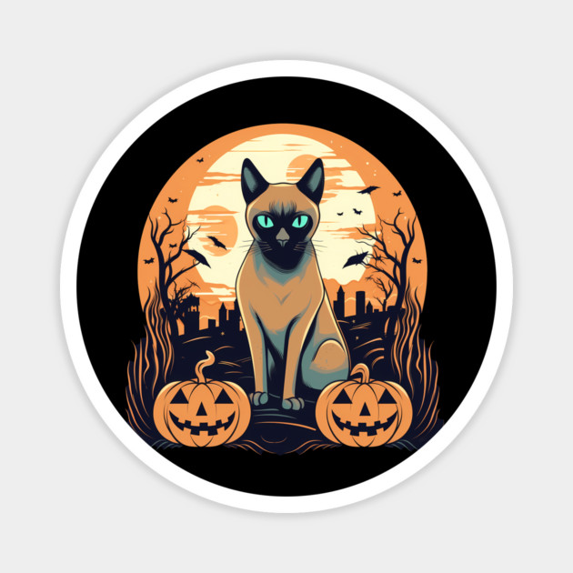 Tonkinese Cat Halloween, Cat Lover Magnet by logiamerch