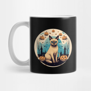 Tonkinese Cat Halloween, Cat Lover Mug