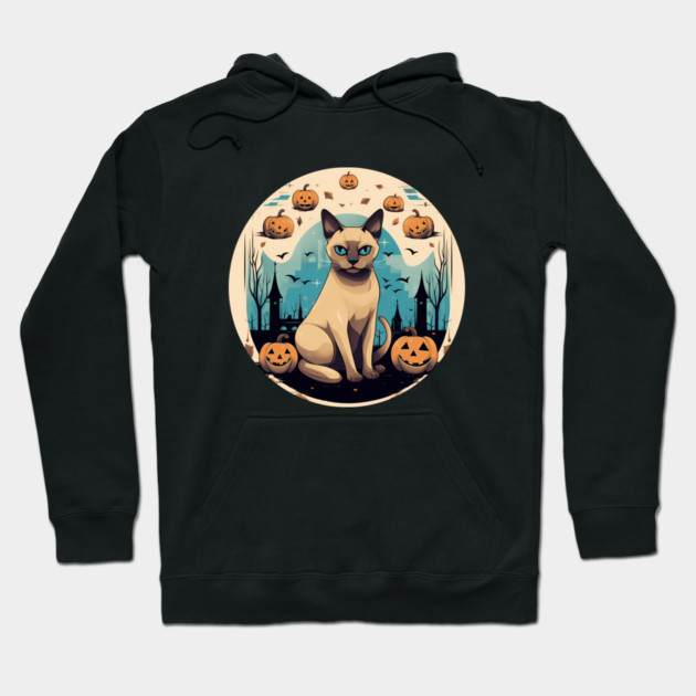 Tonkinese Cat Halloween, Cat Lover Hoodie by logiamerch