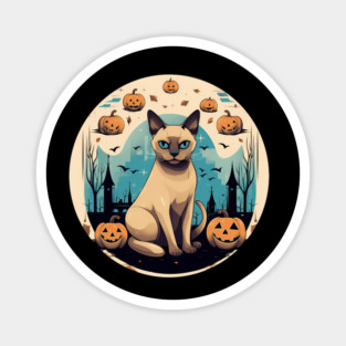 Tonkinese Cat Halloween, Cat Lover Magnet