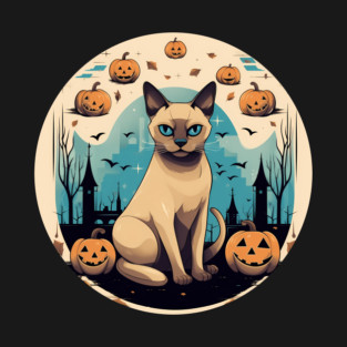 Tonkinese Cat Halloween, Cat Lover T-Shirt