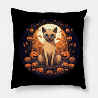 Tonkinese Cat Halloween, Cat Lover Pillow