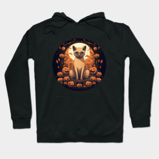 Tonkinese Cat Halloween, Cat Lover Hoodie