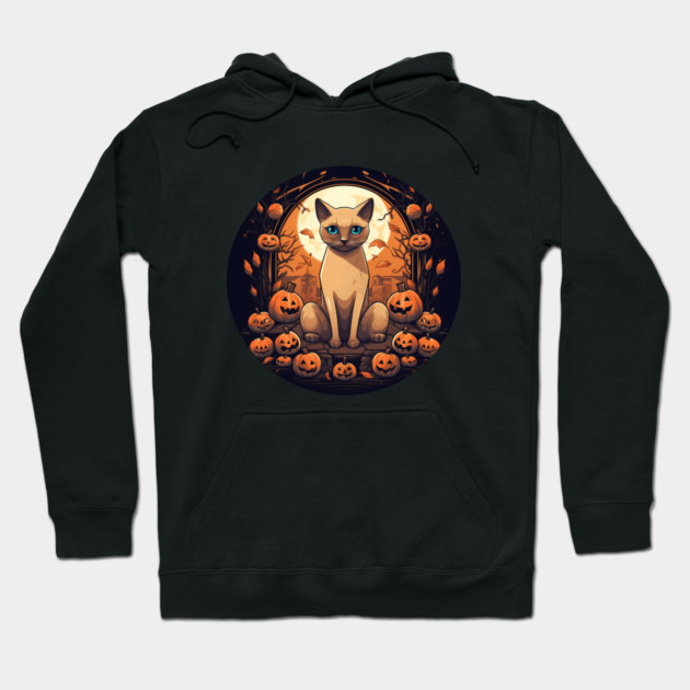 Tonkinese Cat Halloween, Cat Lover Hoodie by logiamerch