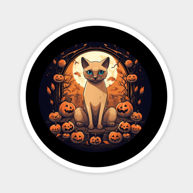 Tonkinese Cat Halloween, Cat Lover Magnet by logiamerch
