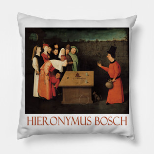 The Conjurer (15th Century) by Hieronymus Bosch Pillow