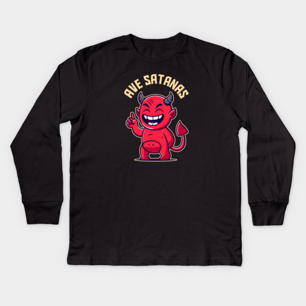 AVE SATANAS Kids Long Sleeve T-Shirt by artslaves