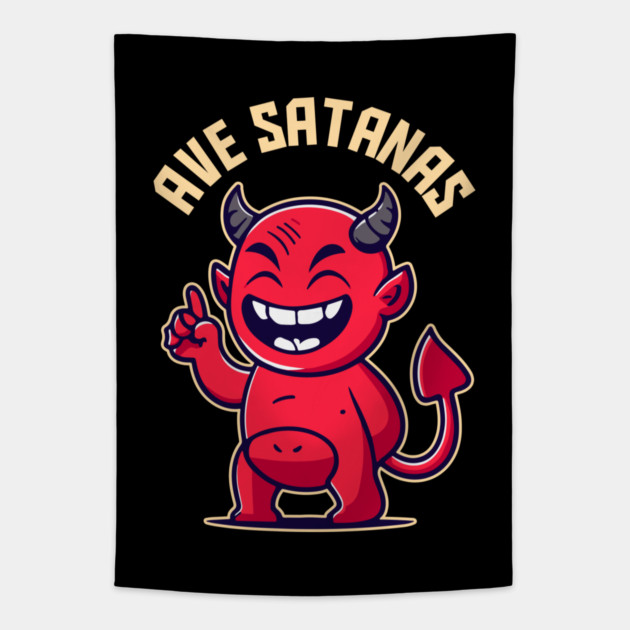 AVE SATANAS Tapestry by artslaves